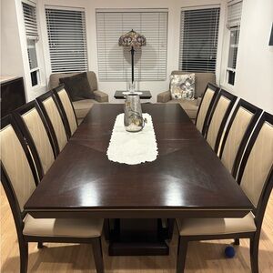 Elegant Brown Dining Table Set